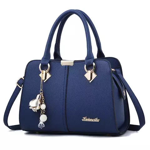 Navy blue hand bag