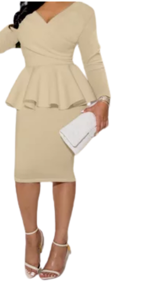 peplum Pencil Dress